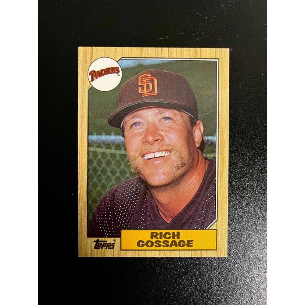 1987 Topps Rich Goose Gossage #380 Baseball‎ Card SD Padres